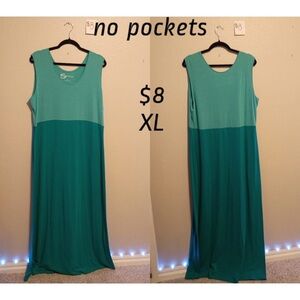 Sleeveless Teal Maxi Dress